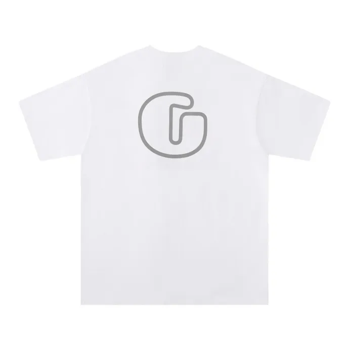 Style number: 608 P110 Fabric: 260g double yarn Meichao Gallery Dept co-branded Lanvin 2025 spring and summer new logo round neck T-shirt high street men and women same style loose classic G short sleeves Color: black white Size: S M L XL